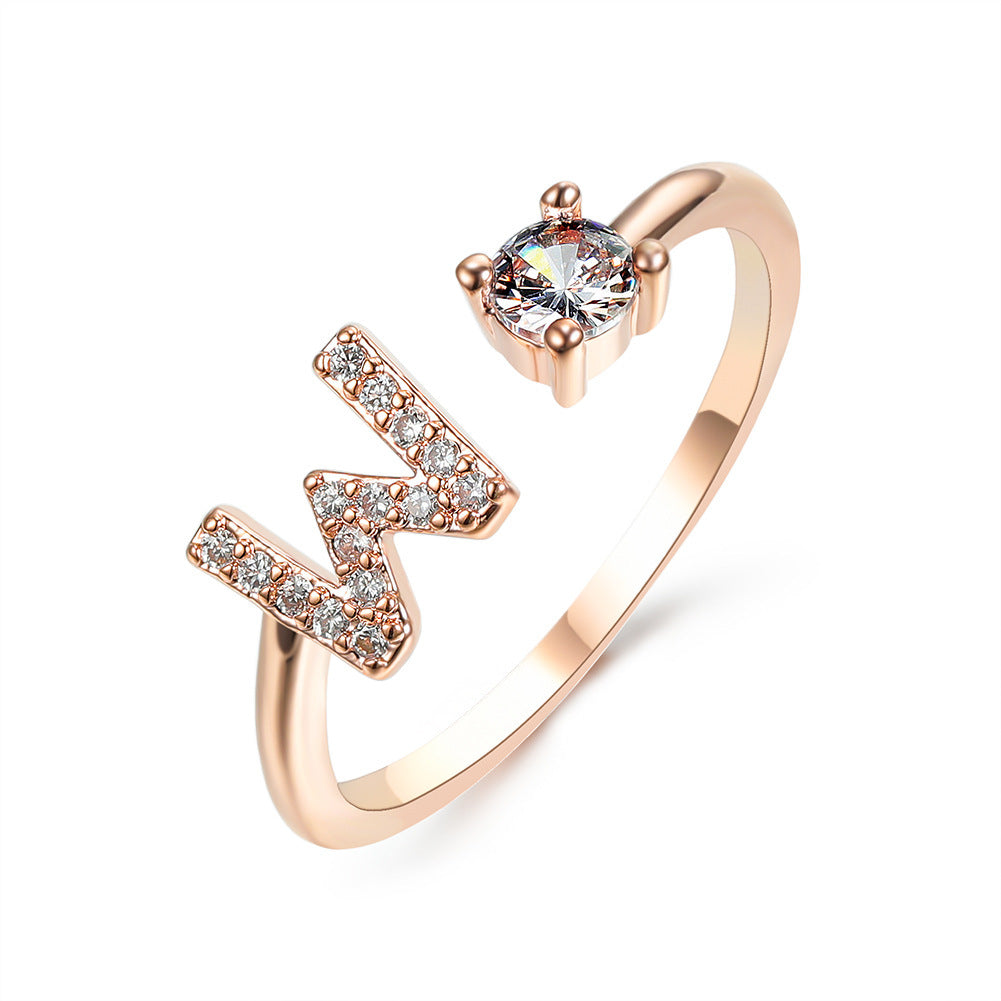 Initial Letter Ring - Adjustable A to Z
