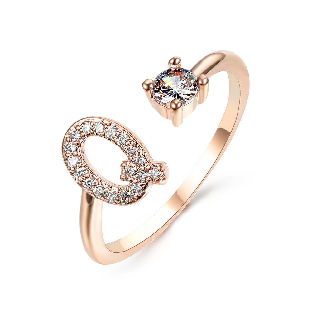 Initial Letter Ring - Adjustable A to Z