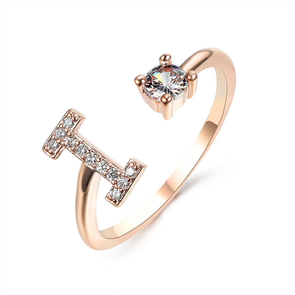 Initial Letter Ring - Adjustable A to Z