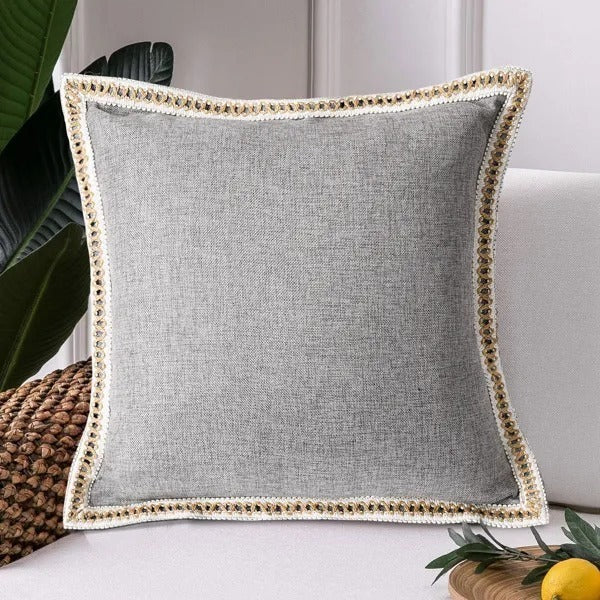 Vintage Linen Throw Pillow Covers - Set of 2