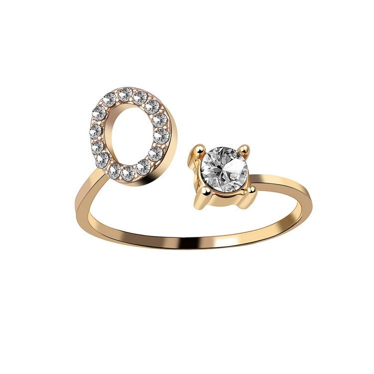 Initial Letter Ring - Adjustable A to Z
