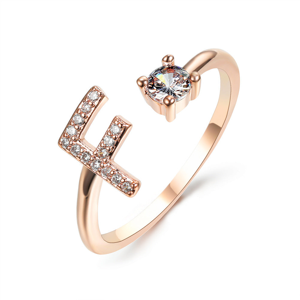 Initial Letter Ring - Adjustable A to Z