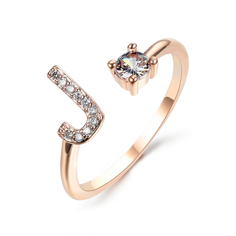 Initial Letter Ring - Adjustable A to Z