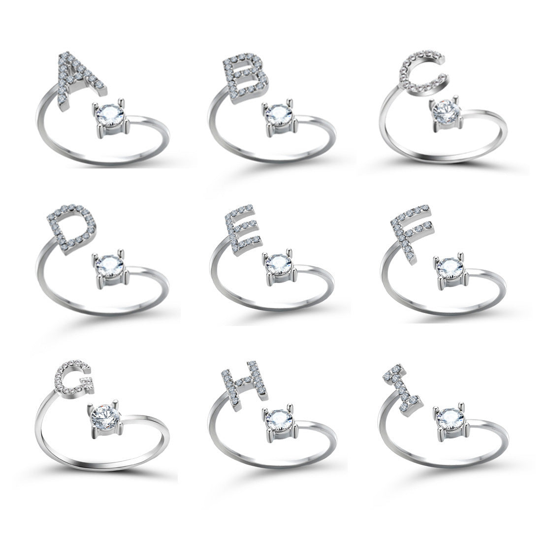 Initial Letter Ring - Adjustable A to Z