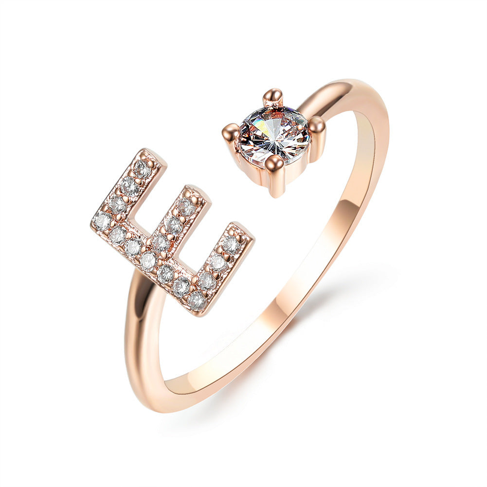 Initial Letter Ring - Adjustable A to Z