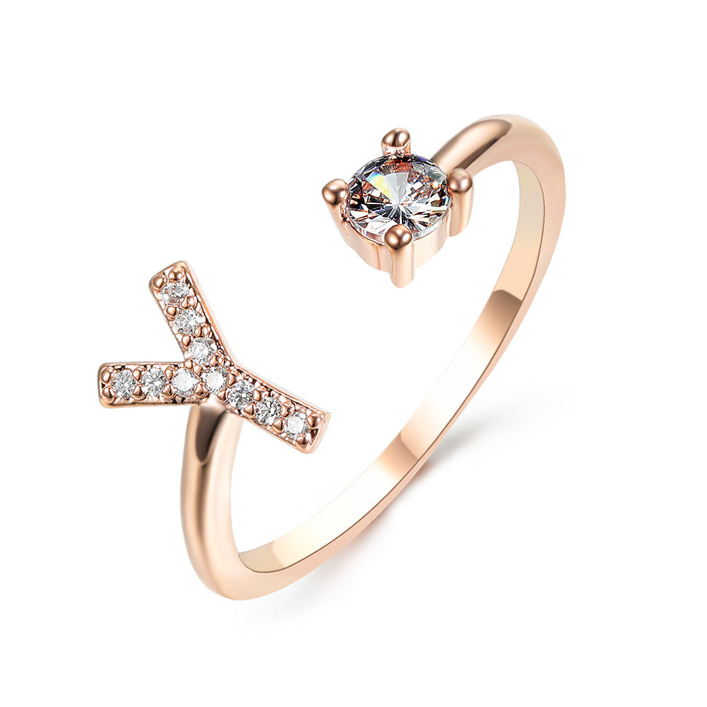 Initial Letter Ring - Adjustable A to Z